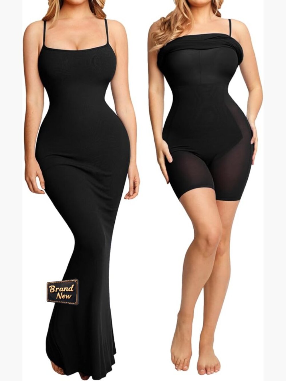 Maxi Dress with Built-in Shapewear Sleeveless Modal